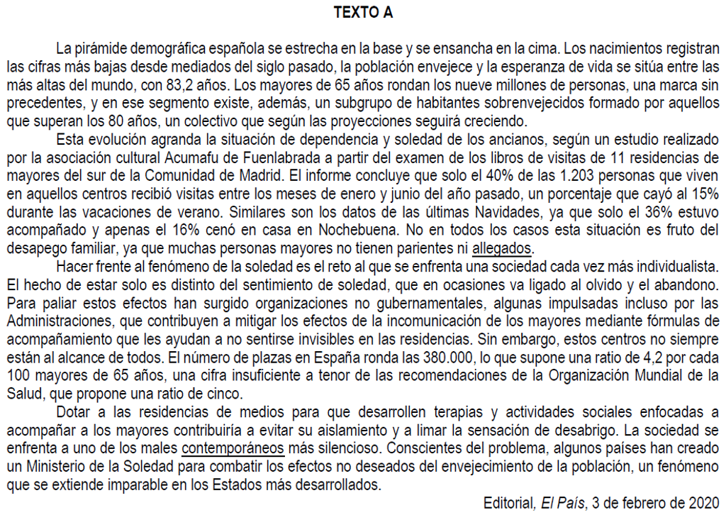 comentario de texto lengua castellana junio 2020