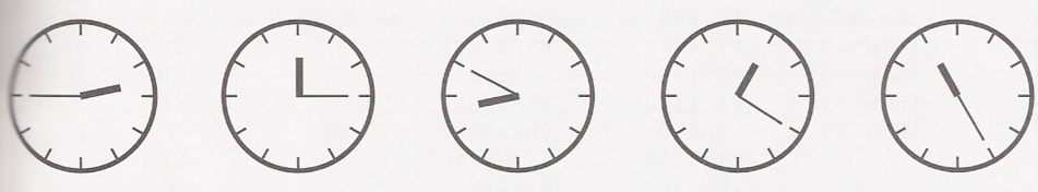 ejercicio relojes hora francés